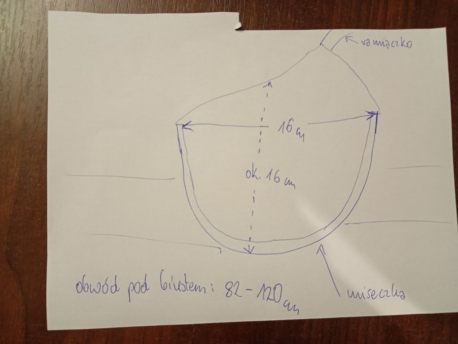 Biustonosz damski biały 44/100E