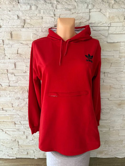 Bluza damska z kapturem czerwona L/40 Adidas