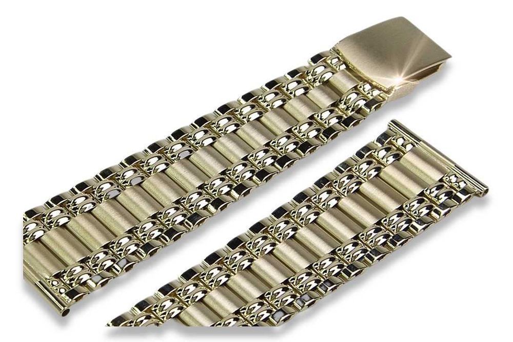 Złota 14k bransoleta do zegarka 31,4g WYJĄTKOWA! TANIO mbw006y W