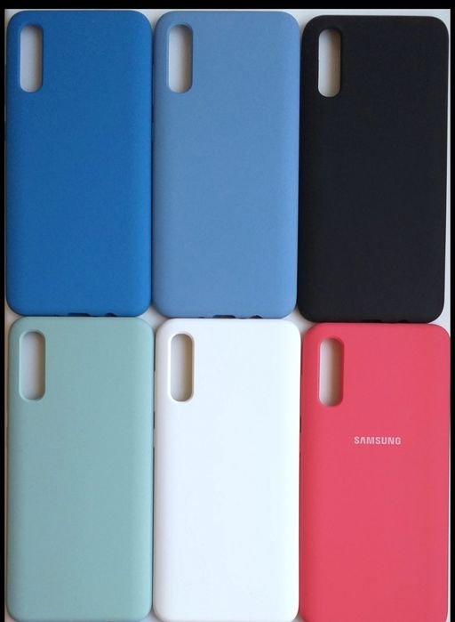 Чехол силиконовый Самсунг А70. Soft-touhc покрытие с микрофиброй внутр