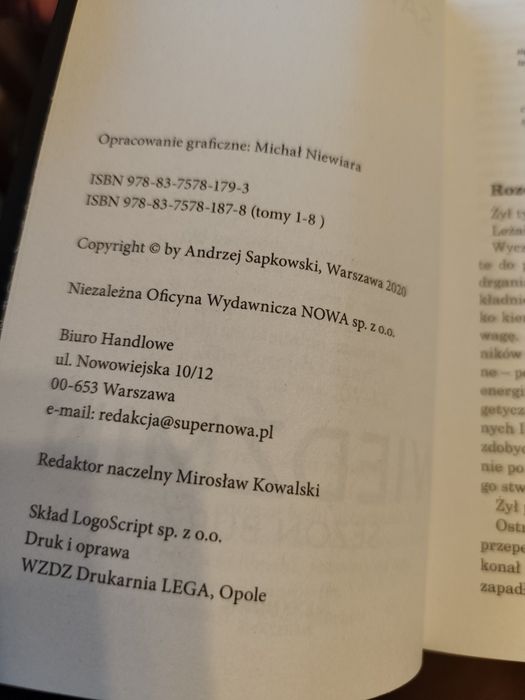 Wiedźmin stan ideał 8 tomów