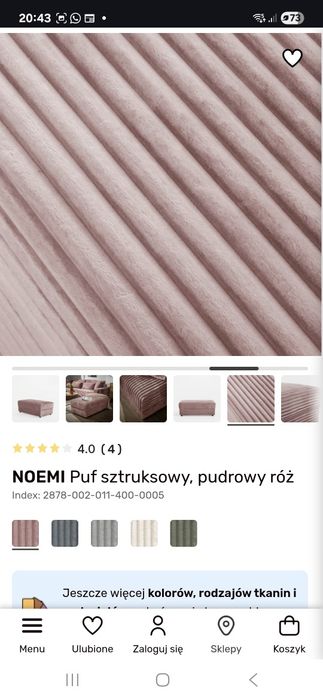 Pufa prostokątna nowa