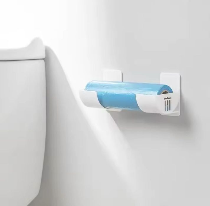 Suporte para rolo de sacos, papel vegetal, aluminio. Com autocolante.