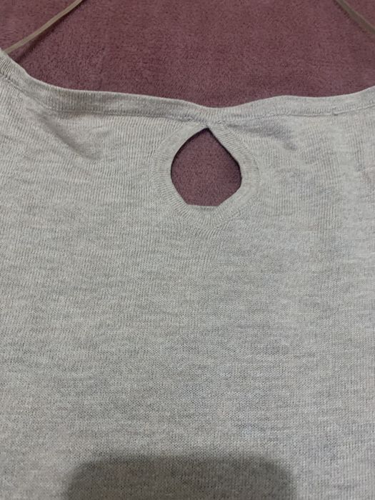 Camisola de malha “Promod” bege tamanho L com tigre estampado