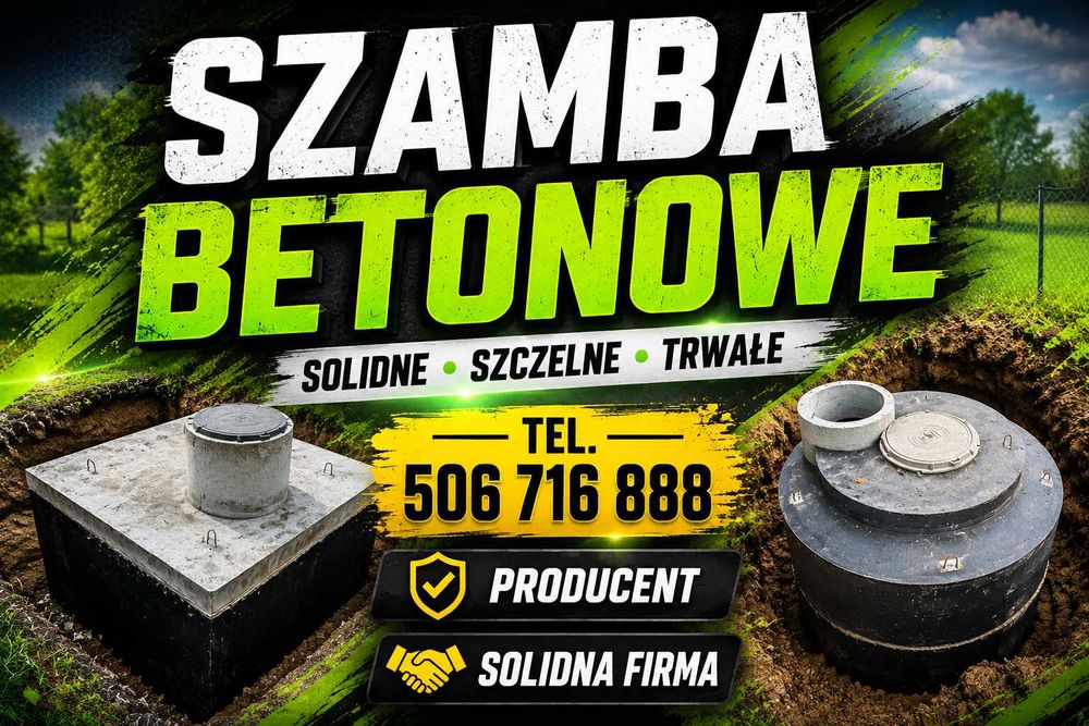 Szambo, Szamba betonowe, Zbiorniki na deszczówkę CZARNA BIAŁOSTOCKA