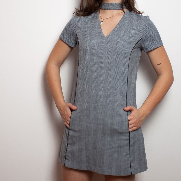 Szaroniebieska sukienka Zara S/M Zara