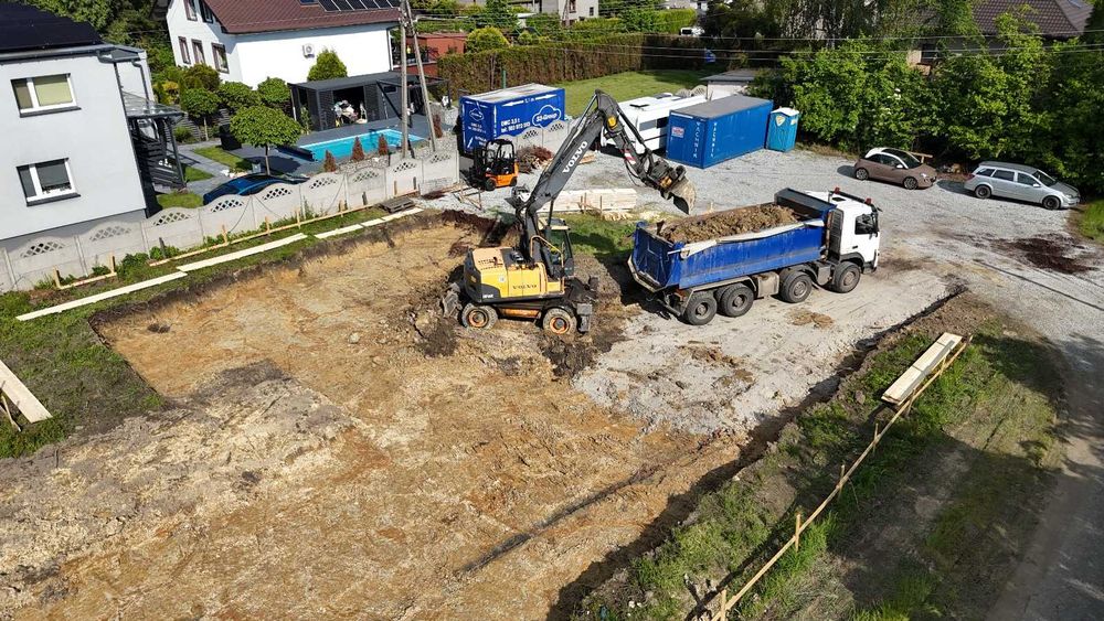 Koparka wyburzenia roboty ziemne