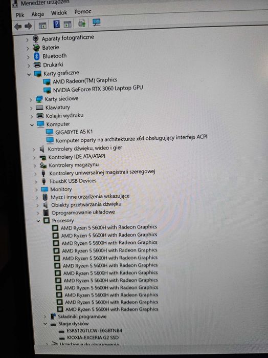 Gigabyte A5 K1 R5-5600H, 16GB, RTX3060, 1,5TB, 144Hz