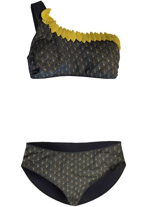 B.P.C bikini bandeau czarno-złote Premium ^46
