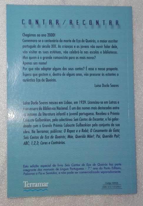Livro  Seis Contos de Eça de Queirós