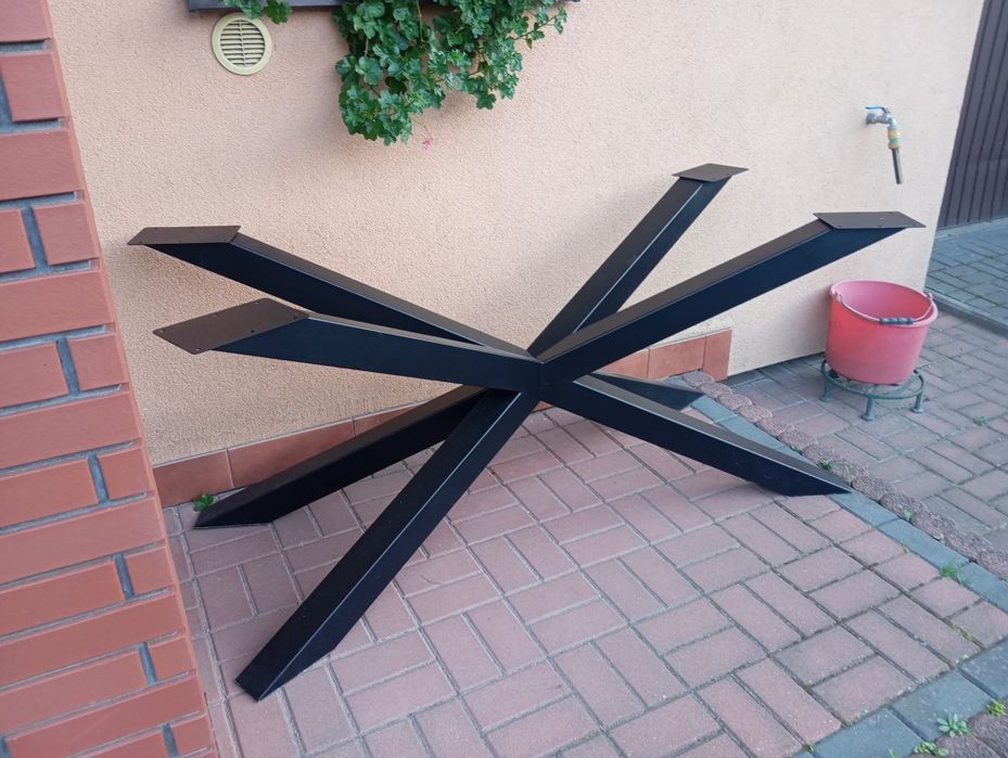 Stół stelaż do stołu pająk metalowy czarny loft 163x75cm