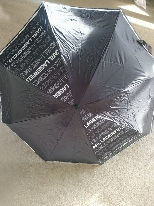 Parasolka czarna KARL LAGERFELD