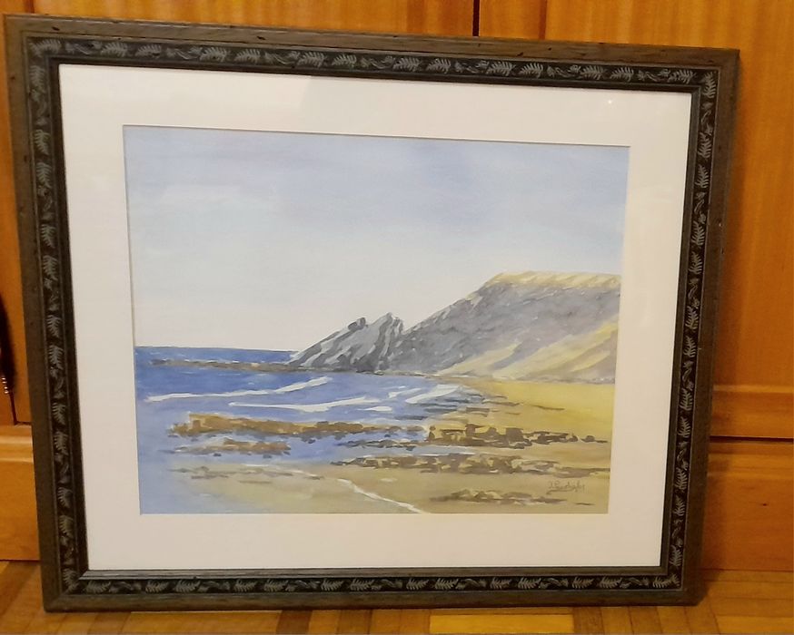 Pintura original emoldurada