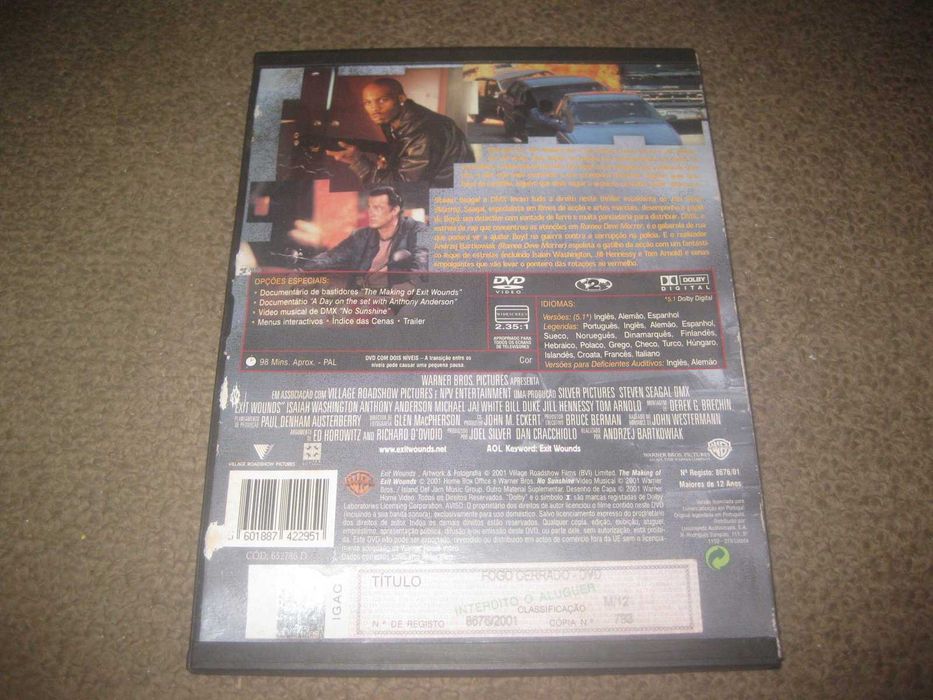 DVD "Fogo Cerrado" com Steven Seagal/Snapper!