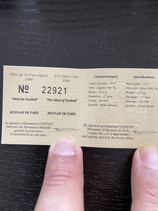 Colecão de moedas prata proof Mundial de futebol França 98