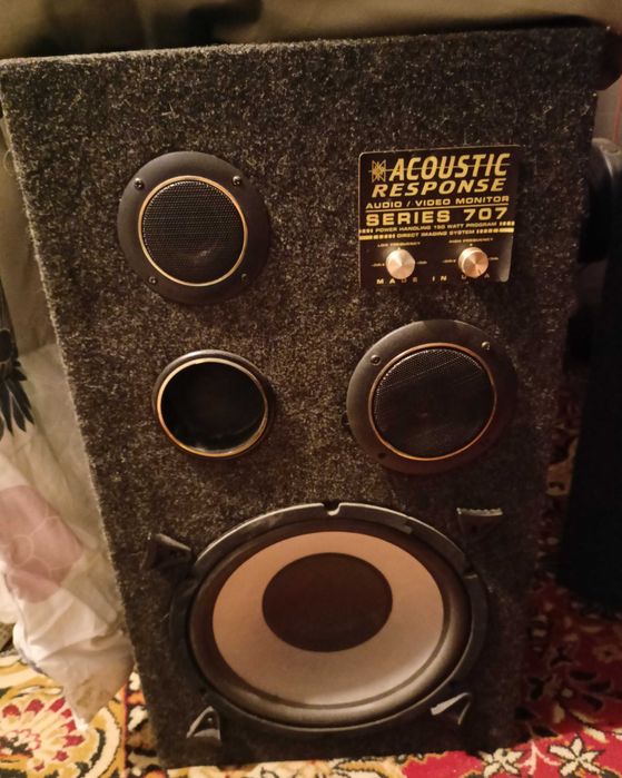 zestaw nagłośnieniowy, AKAI, HARMAN/kardon AVR25, dwie kolumny.