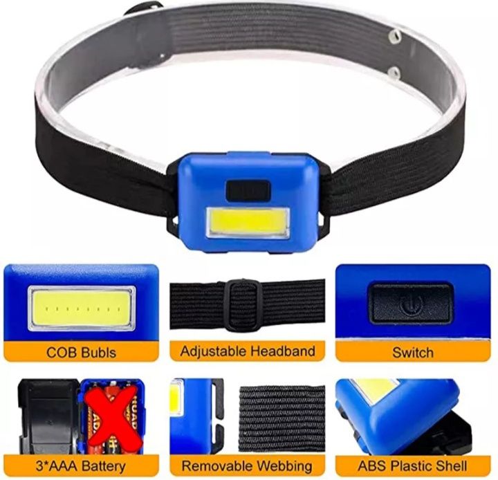 Налобний фонарик на батарейках