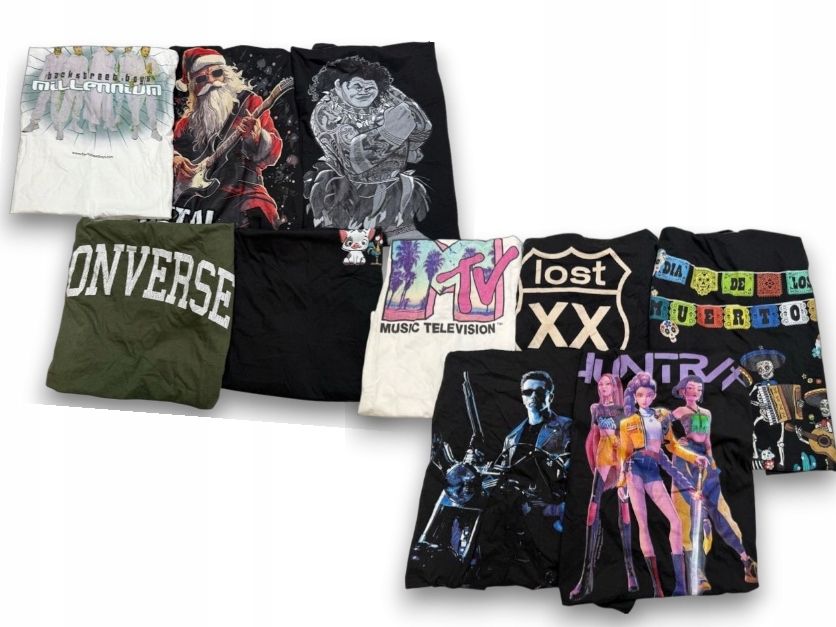 Koszulka T-Shirt Męska | Rozm. L | Zestaw 10Szt.