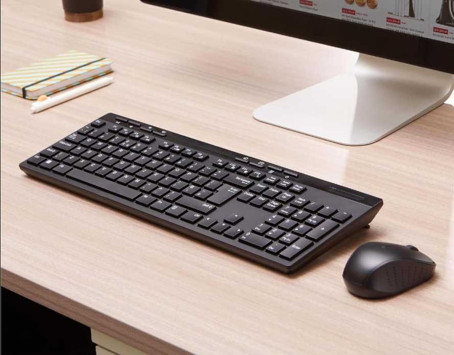 Zestaw klawiatura i mysz układ QWERTY USB BEZPRZEWDOWY