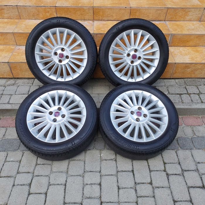 Oryginalne Alufelgi FIAT 16 4x98 Lancia , Alfa*JAK NOWE Opony Letnie BRIDGESTONE*
