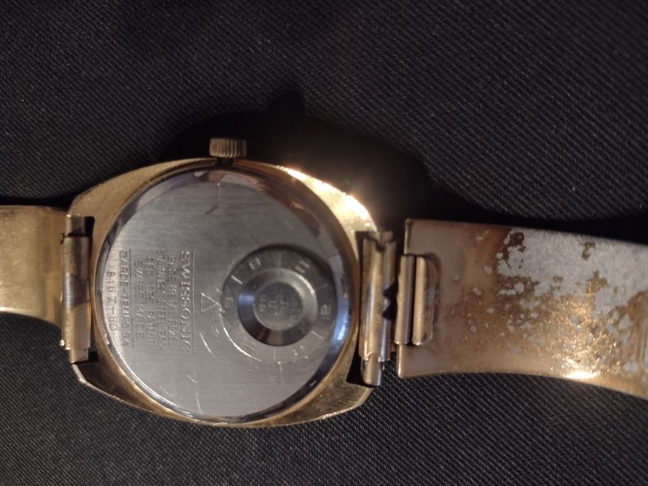 Invicta Electronic Swissonic zegarek męski pozłacany