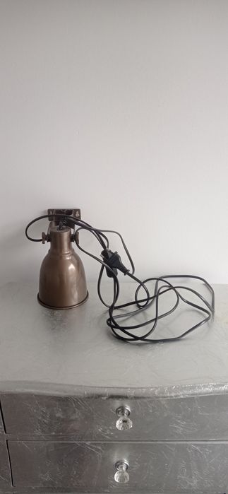 Lampa + kinkiet brązowy