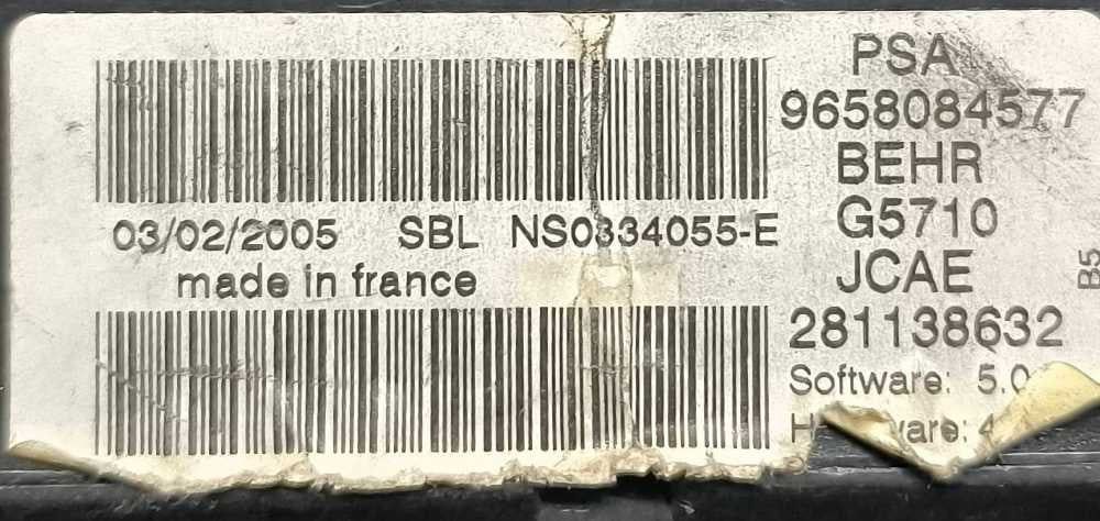 Comando Chauffage / Sofagem 9658084577 - CITROËN C4 I