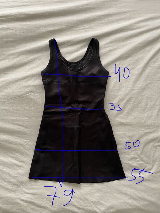 Helmut lang платье кожа (s)