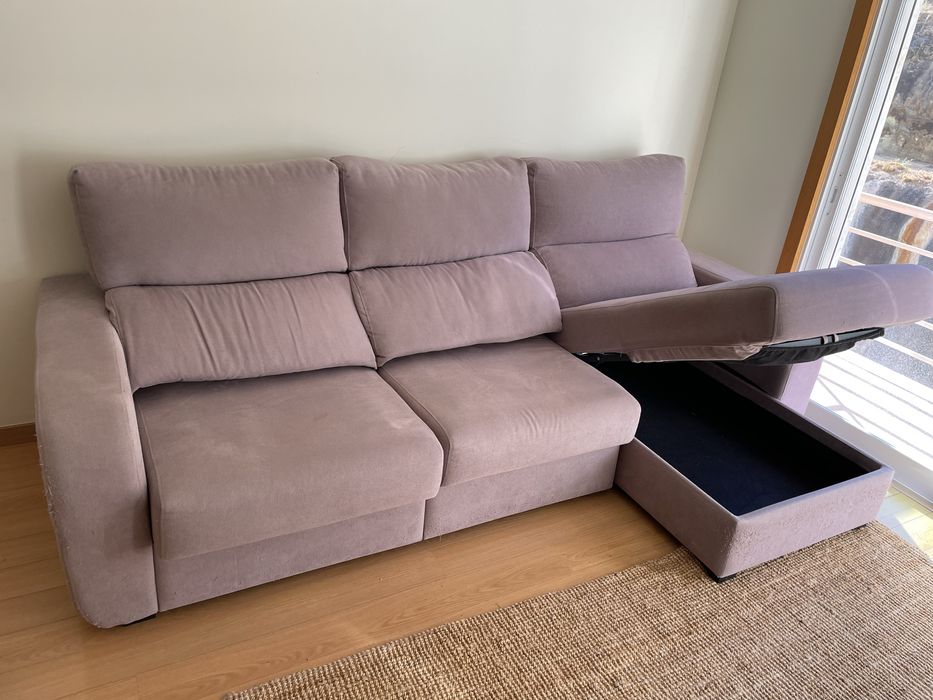 Sofa Cama e Chaise Longue