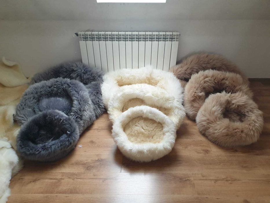 Legowiska dla Psów i Kotów Skóra Owcza Skóry Owcze Kojce