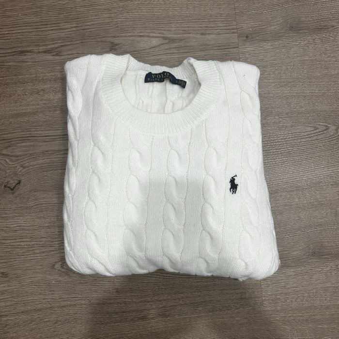 Polo Ralph Lauren – Camisola de Malha Branca (Cable Knit)
