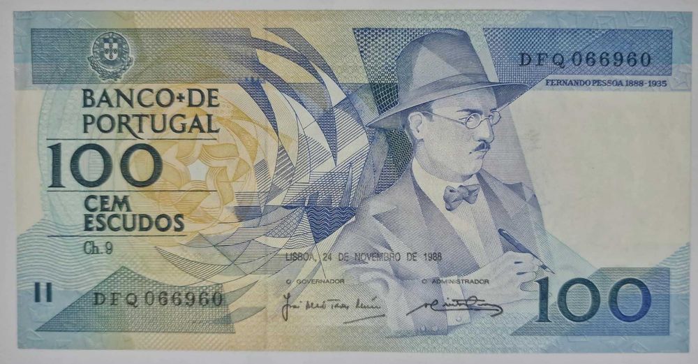 Lote 5 notas de Escudos – 1964 a 1996 – Banco de Portugal