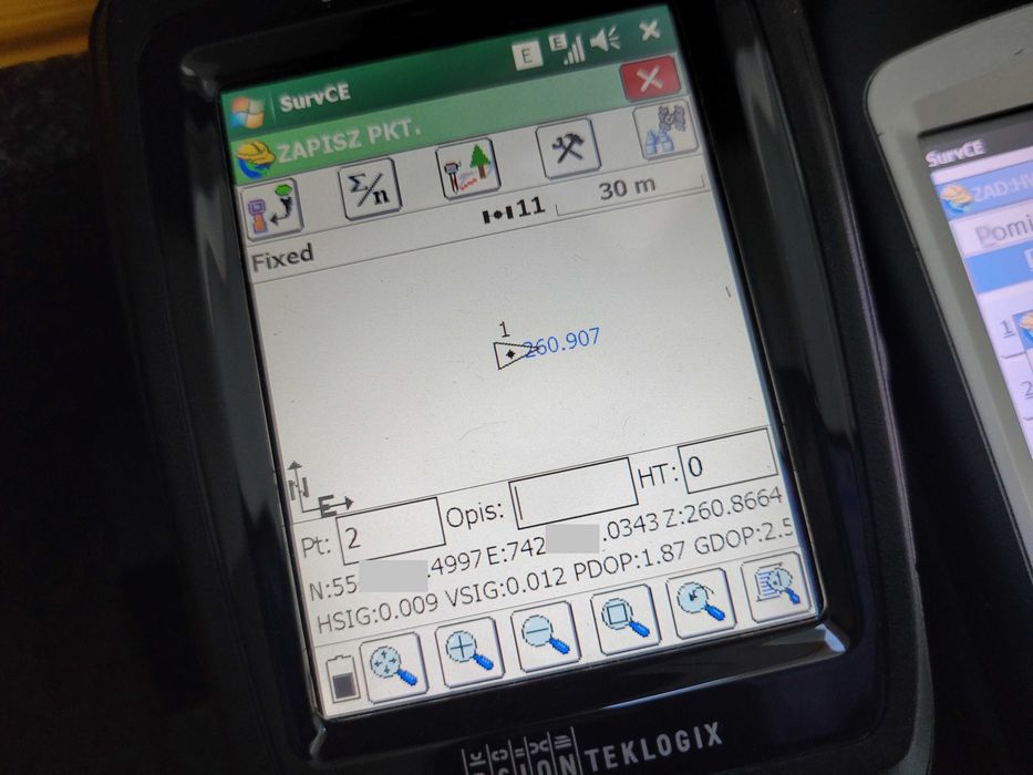 Odbiornik GNSS do pomiarów geodezyjnych RTK GPS South s82t Psion Getac