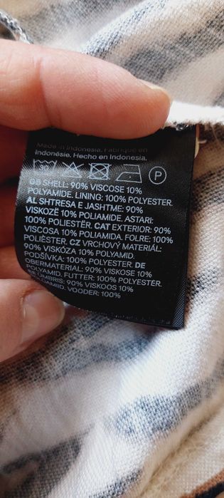 Sukienka H&M Wiskoza L 40 mini tygrys letnia tunika 42