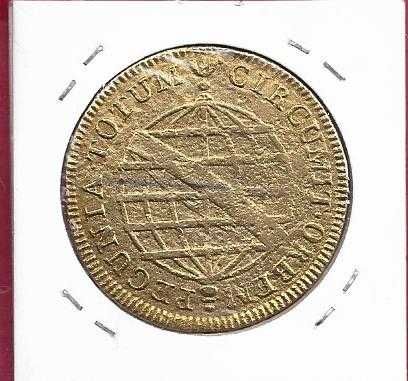 BRASIL  D. José I   Moeda de XX Reis   1774  Cobre Dourada