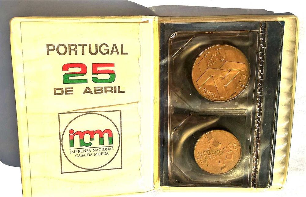 Emissão comemorativa prata 25 Abril 1974