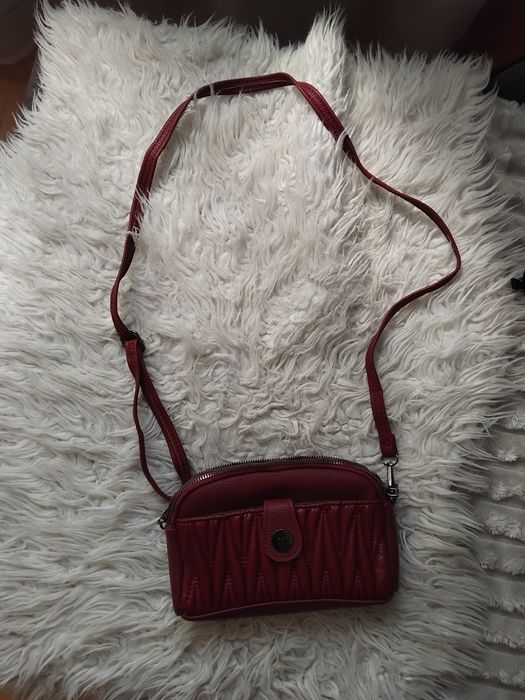 Torebka mała Eco skóra bordo