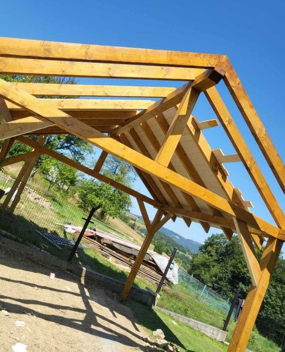 Konstrukcje drewniane, Stylowe pergole, Wiaty,