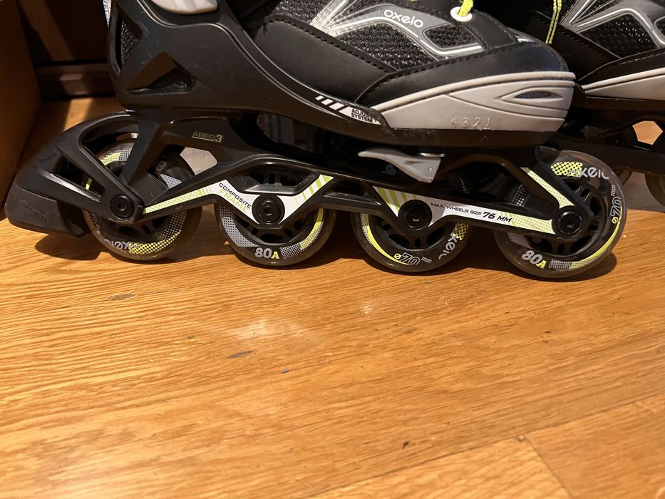 Rolki OXELO fit3 junior, regulowane roz. 32-35
