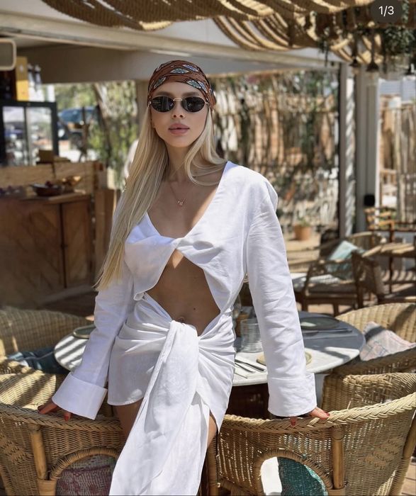 Пляжная туника из льна neha S