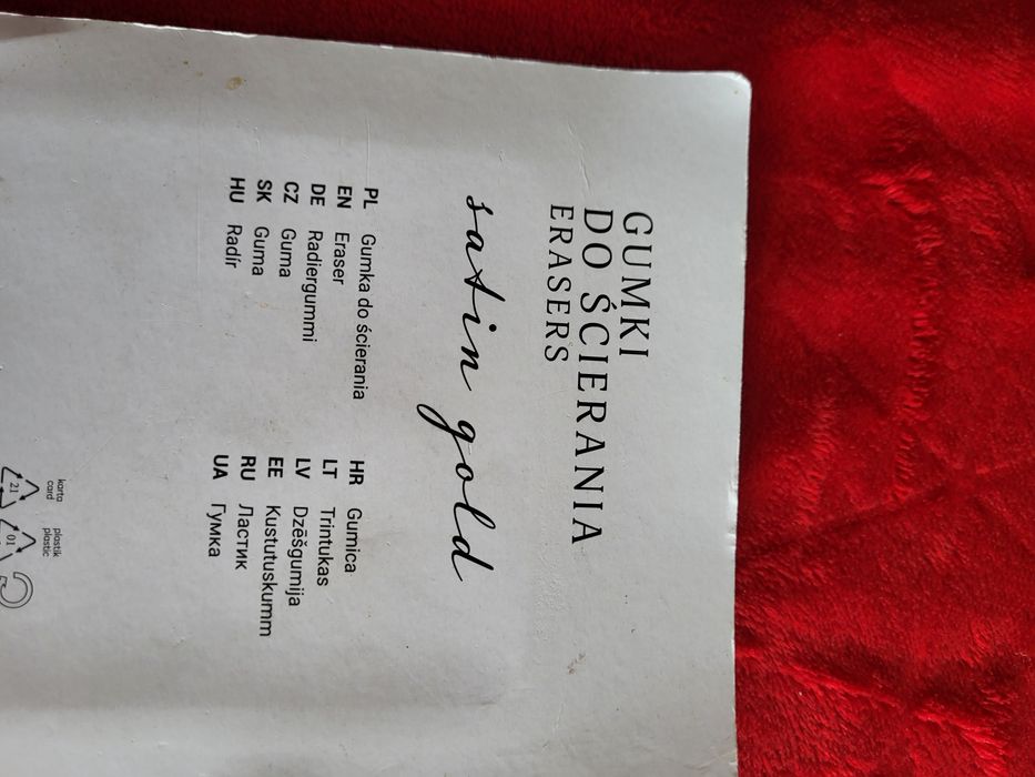 Gumki do ścierania 4w1 satin gold Interdruk
