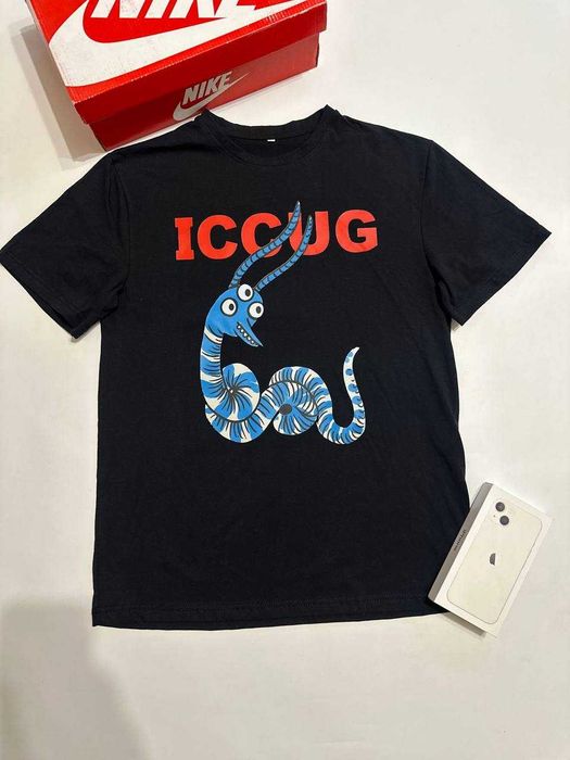 Футболка Gucci drip drill/ gucci iccug/ Гучі / чорна /футболки / гусінь/ гучі гусінь / унісекс/ майка