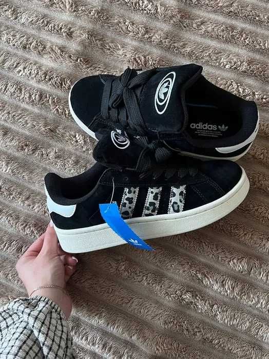 Жіночі Кросівки Adidas Campus "Black Leopard" Кроссовки Адидас Леопард