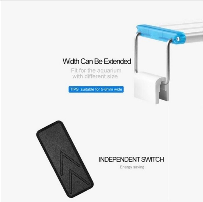 Luz para aquário de grande qualidade, 18 cm