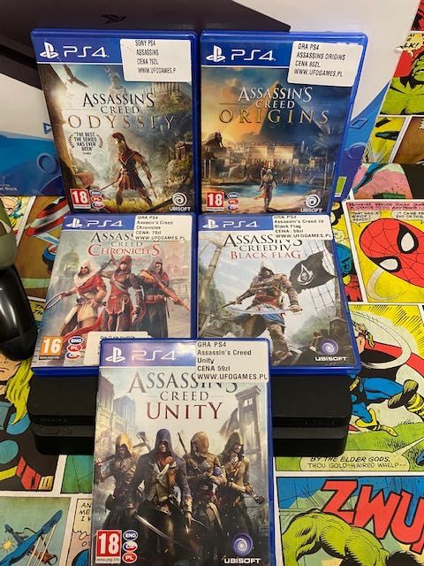 Sony Ps4 slim 1tb +5xAssassins Creed Pad x1 Gw12m Raty Szczecin Ufogames