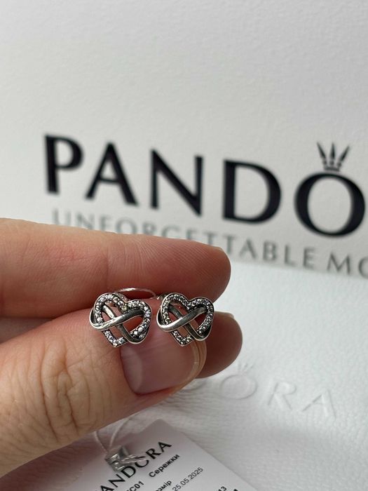 Набір Pandora Пандора Намисто і Сережки Блискуче серце нескінченності