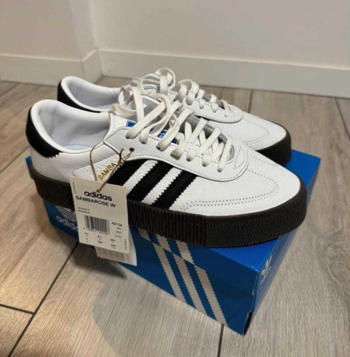 damskie Adidas Samba bialo czarne trampki samba sneakers adidas NOWE
