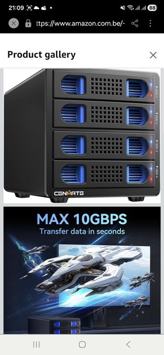 Зовнішній корпус (DAS)CENMATE на 4 відсіки для HDD/SSD Надійне сховище