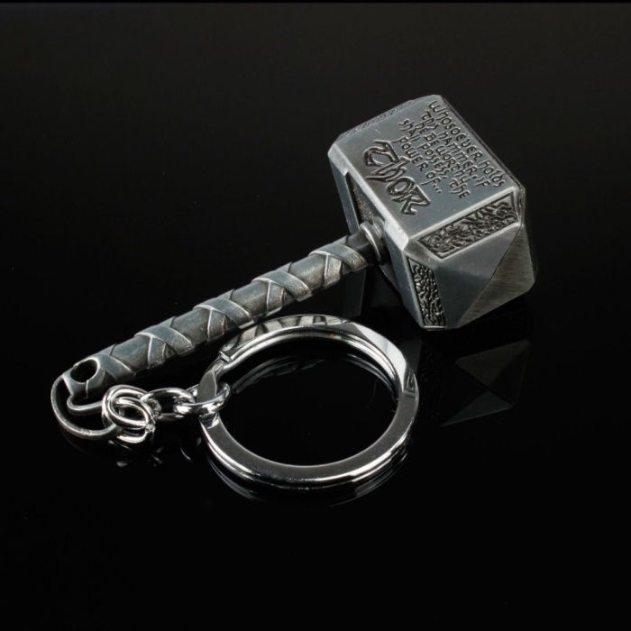 porta-chaves Martelo do Thor - Vingadores prateado ou dourado