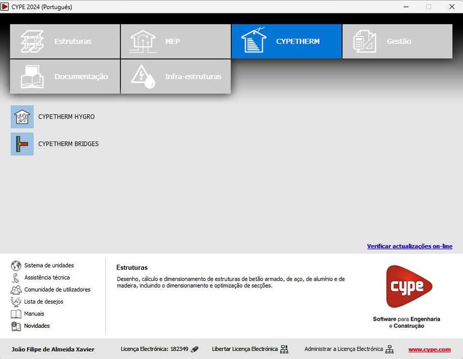 CYPE 2024 (Cypecad + Cype3D + MEP + Gestao + CypeTherm + Infra-Estruturas)